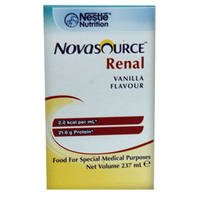 Out of Date, Novasource Renal, Vanilla Flavour, 237 millilitre, 24/Carton, Original Unopened Condition Price Discounted While Stocks Last Carton