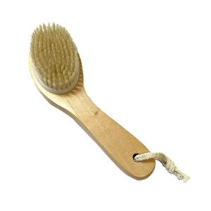 NSS Oval Body Brush, with Short Handle, Natural Bristles, Each