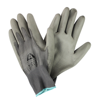 Livingstone Polyurethane PU Coated Synthetic Grip Gloves, Size 7, Nylon Grey Foam, replaces Prolite PU, Ninja, HyFlex, Polytril, 12Pairs/Bag Bag