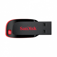 SanDisk Cruzer Blade USB Flash Drive 2.0, 32GB, Black, Each Each