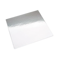 Confeta Cake Board, 230 x 2.5mm, Silver, STD Square 9", 50 Pieces/Pack Pack
