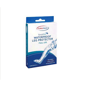 Surgipack Keep Dry Full Leg Protector, Waterproof, Adjustable Fit, Latex Free, Reusable, 1 Pair/Pack Pair