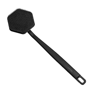 Silicone Back Scrubber, 40(H) x 11.5(W) x 4(D) cm, Long Handle, Charcoal, Each Each