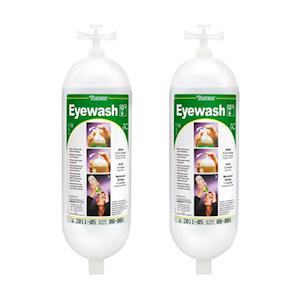 Tobin Eyewash Station Replacement Bottles, 1000mL, Sterile, 2 Pieces/Pack Pack
