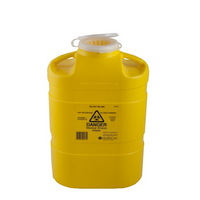 Fittank Needles Sharps Waste Collector 8L Capacity, Resealable Snap Top, with Petal Insert, 9 Pieces/Carton Carton