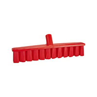 Vikan UST Broom, 400mm, Medium Bristle, Red, Each