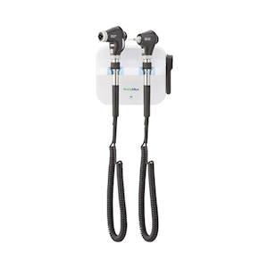 Welch Allyn Diagnostic Wall Set, PanOptic Plus LED Ophthalmoscope + MacroView Plus LED Otoscope, iExaminer Pro App, Each