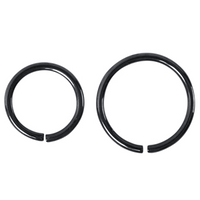 Yoop Continious Steel Ring, 16G x 8mm, Black, Each Each