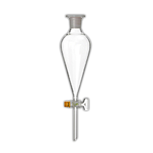 Scherf Prazision Separating Funnel, Acc. to Squibb, with Stopcock, 100mL, Socket Joint 19/26, Borosilicate Glass, European, Each Each