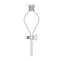 Scherf Prazision Separating Funnel, Acc. to Squibb, with Stopcock, 500mL, Socket Joint 29/32, Borosilicate Glass, European, Each Each