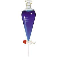 Scherf Prazision Separating Funnel, Acc. to Squibb, with Stopcock, 1,000mL, Socket Joint 29/32, Borosilicate Glass, European, Each Each