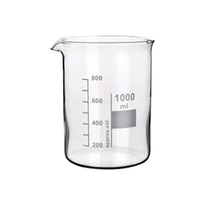 Bomex Beaker, 1000ml, Conical, Graduated with Spout, Borosilicate Glass, Each Each