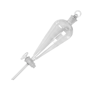 Livingstone Separating Funnel, Pear Shape, with Stopper and Glass Stopcock, 250mL, Each Each