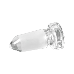 Glassco Stopper, Socket Size 29/32, Hexagonal Head, Hollow with Tip, Borosilicate 3.3 Glass, Each (011.205.06) Each