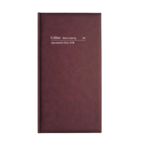 APPOINTMENT DIARIES #340 A4 WEEK/OPEN 1 HOUR BURGUNDY 07 Each