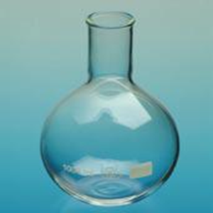 Simax Flat-Bottom Spherical/Boiling Flask, 10000ml, Diameters: 1 - 279, 2 - 65mm x 400(H)mm, Narrow Neck with Rim, Boro Glass, Clear, Ea Each