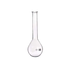 Simax Flask, Kjeldahl, 100mL, Top 34mm, Bottom 60mm, Height 200mm, Borosilicate Glass, European, Each Each