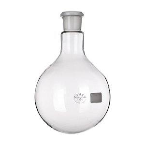 Flask, Round Bottom, 100ml, 14/23 Socket Joint, 115mm Height x 64mm Diameter, Borosilicate Glass, Simax, Each Each