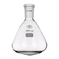 Simax Micro Flask, Round Bottom, 100mL, Socket Joint 14/23, 65 x 88(H) mm, Borosilicate Glass, European, Each Each