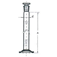 Cylinder Hexagonal Glass Graduated, 25ml SJ14/23 (B) Each