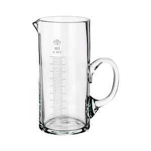Simax Measuring Jug, Glass Jug, with Handle and Spout, Cylindrical, Graduated, 250mL, 68 x 132(H) mm, Boro Glass, European, Each Each