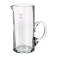 Simax Measuring Jug, Glass Jug, with Handle and Spout, Cylindrical, Graduated, 2,000mL, 230 x 250(H) mm, Boro Glass, European, Each Each