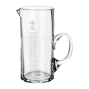 Simax Measuring Jug, Glass Jug, with Handle and Spout, Cylindrical, Graduated, 2,000mL, 230 x 250(H) mm, Boro Glass, European, Each Each