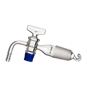 Simax Stopcock for Bell Jars, Socket Joint 29/32, Borosilicate Glass, European, Each Each