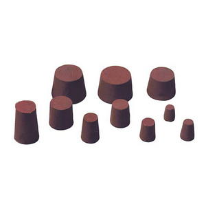 Solid Rubber Stopper, 12mm Base x 14mm Top x 15mm Height, 100/Pack Pack