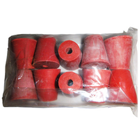 Rubber Stopper, One Hole, No. 10, 27mm Base x 33mm Top x 30mm Height, Each Each