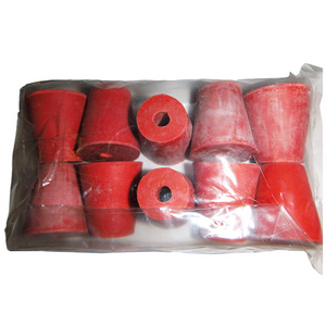 Rubber Stopper, One Hole, No. 10, 27mm Base x 33mm Top x 30mm Height, Each Each