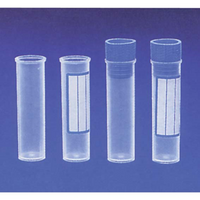 Cylindrical Test Tube, Flat Bottom, Recyclable Polypropylene, 5ml 16x60mm with cap, 500/Bag Bag