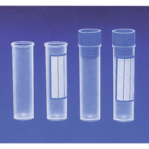 Cylindrical Test Tube, Flat Bottom, Recyclable Polypropylene, 5ml 16x60mm with cap, 500/Bag Bag