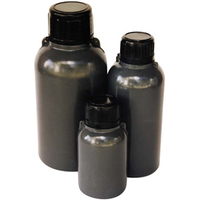 Aptaca Cylindrical Bottle w/ Cap, 250ml, B: 60(D)mm x 131(H)mm x M: 23(D)mm, Narrow Neck, Grad, PE, D.Grey, Each (Expiry: 30/09/2026)