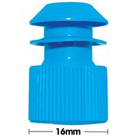 Livingstone Cap with tongue for 16mm Tube, White Recyclable Polyethylene 1000/Bag Bag