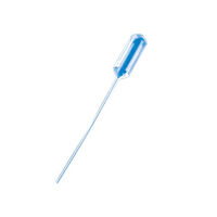 Capillary Pasteur Pipettes, 4ml - 28 Drops/ml, 150(L)mm, External Capillary: 2.5(D)mm, Polyethylene, Sterile, 5 Pieces/Bag Pack