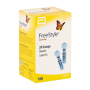 Abbott Freestyle Thin Lancets, 28 Gauge Lancets, Sterile, 100 Pieces/Box Box