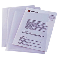 Marbig Ultra Letter File, A4, Two-Sided (Top & Side), Polypropylene, Assorted Colours (Blue, Clear, Green, Purple & Red), 10/Pack Pack