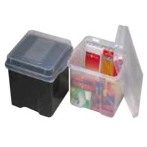 Marbig Plastic Storage Box with Lid, Clear, Each Each
