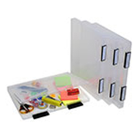 CLEAR CASE A4 PVC 335x245MM WHT MARBIG EA Each