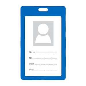 Rexel ID Coloured Plastic Card Holder, Portrait, Pre-Punched, 32 x 76 x 104mm, Blue, 6 Pieces/Pack Case