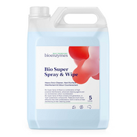 Bioenzymes Super Spray & Wipe, Superior Cleaner/Degreaser, Hospital Grade, Non-Flammable, Biodegradable, Phosphate-Free, 5 Litre, Each Each