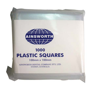 Recyclable Plastic Squares 100mm x 100mm, 1000/Pack Pack