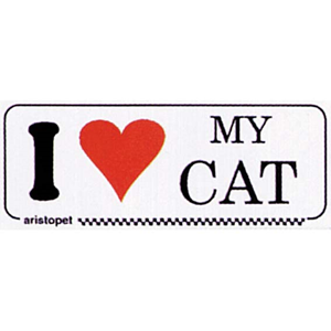 Sticker "I Love My Cat", 185 x 70mm, Each Each