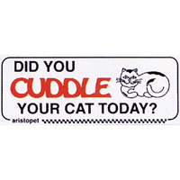 Sticker "Did You Cuddle Your Cat Today", 185 x 70mm, Each Each