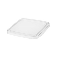 Square Container Lid, 91(L) x 91(W) x 8(H)cm, Polyethylene Terephthalate (PET), 50 Pieces/Sleeve, 10 Sleeves/Carton, 500/Carton Carton