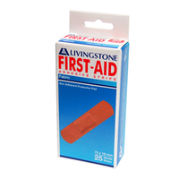 Livingstone Adhesive Fabric First Aid Strips with Pad, 73 x 18mm, Latex Free, Sterile, 25 Pieces/Box Box