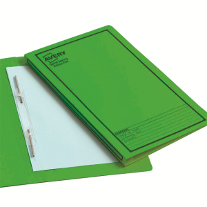 SPRING FILE FSC GREEN PTD BLK 25/BX Pack
