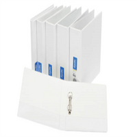 Bantex Insert Ring Binder, A4, 16mm, 2 O-Rings, White, Each Each