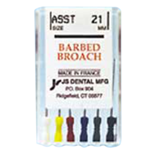 BARBED BROACHES BLACK COARSE 6/PK Pack